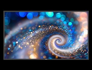 Futuristischer Lichterwirbel auf Display