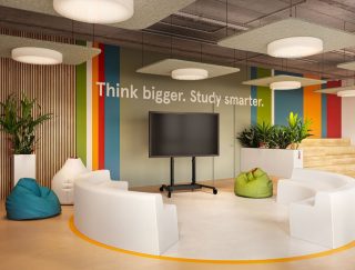 Mobiler Display-Ständer in Atrium