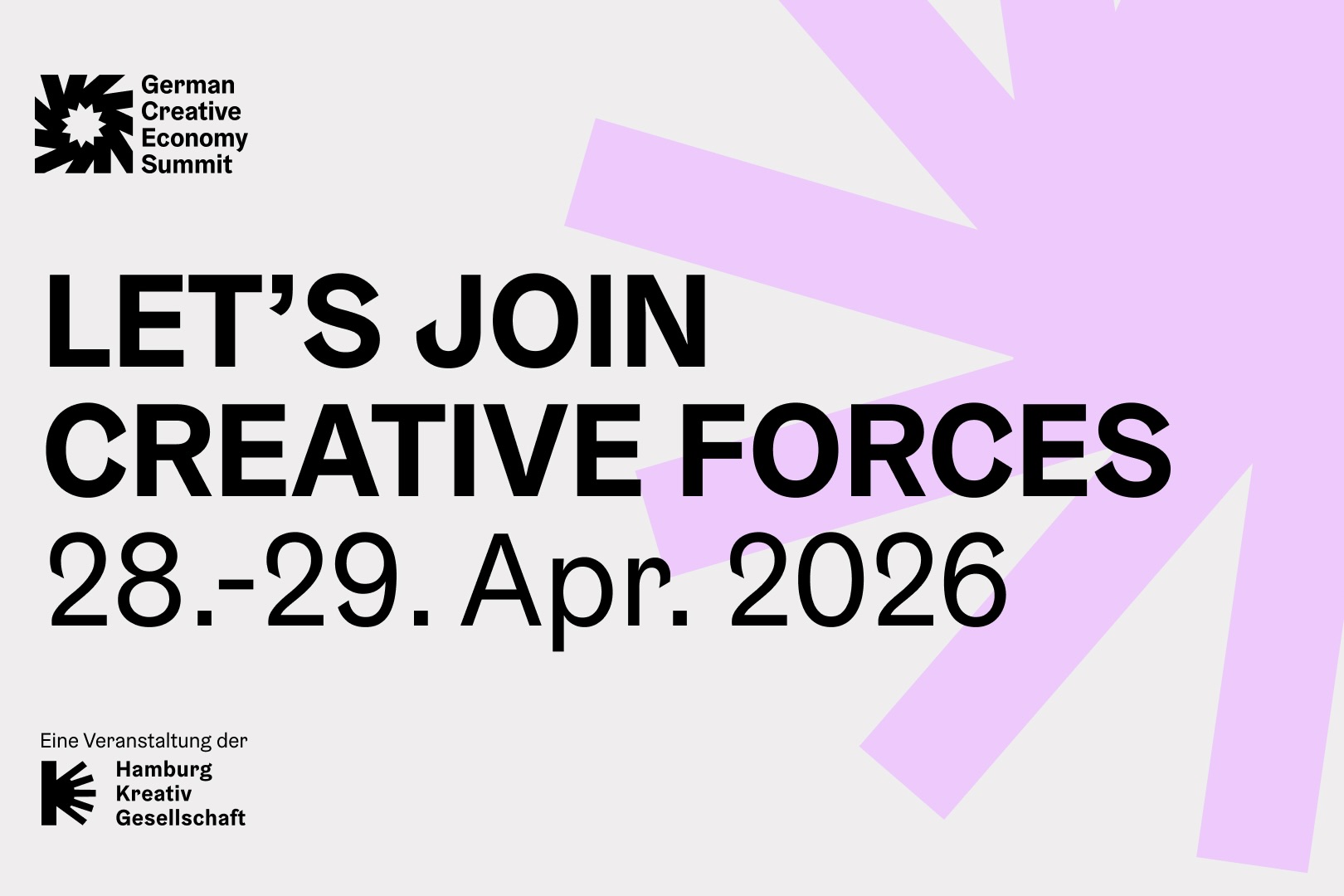 Let's join creative forces - Key Visual GCES