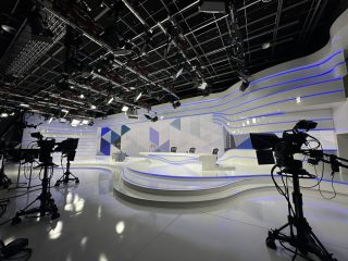 Blick ins Studio von TV Bahrein