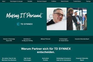 Homepage von TD Synnex