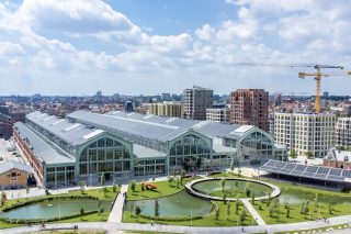 Block auf das Tour & Taxis Gare Maritime in Brüssel