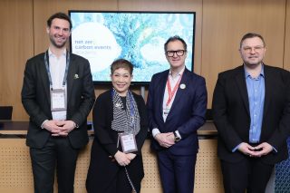 Dorian Kronenwerth, incoming Director JMIC; Dr Supawan Teerarat, President TCEB; James Rees, President JMIC; Alexander Alles, Executive Director JMIC