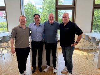 Sebastian Runn, Jeff Zhu, Christian Eberlein, Arthur Brockhoff (v.l.n.r.)