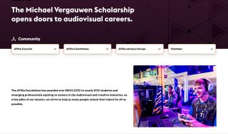 Screenshot der Scholarship-Seite. Bild mit Gamer